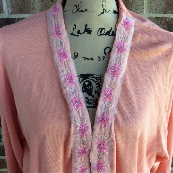 Karen Kane 3/4 Sleeve Cardigan Sweater Silk Blend - Picture 1 of 5